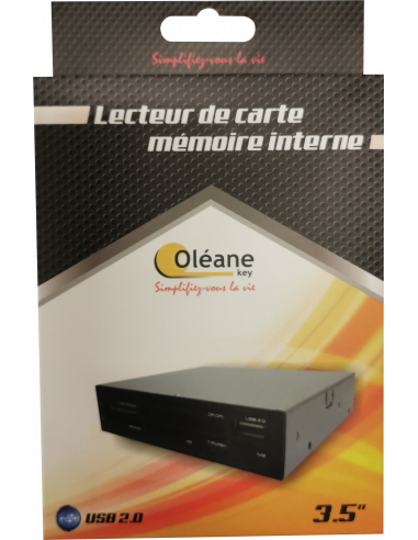 Lecteur de carte mémoire interne 3.5" USB2.0  Oléane key