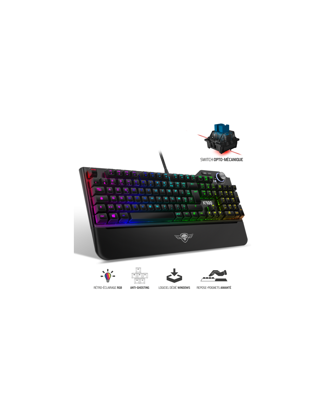 Clavier Xpert K Opto M Canique Led Rgb Alu Anti Ghosthing