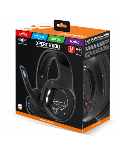 CASQUE XPERT H1100 7.1 Virtual Surround Sound, sans fil et multiplateforme