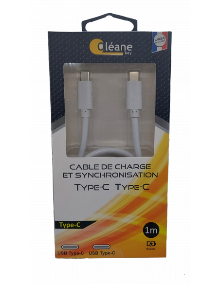 Câble de CHARGE et SYNCHRONISATION Type-C Type-C 1m Oléane key
