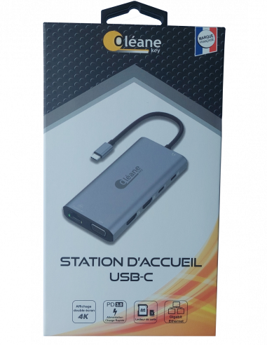 Station d’accueil Compacte USB-C Oléane Key