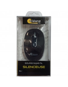 Souris Silencieuse Sans fil OLSIL1 Noire Oléane Key 2