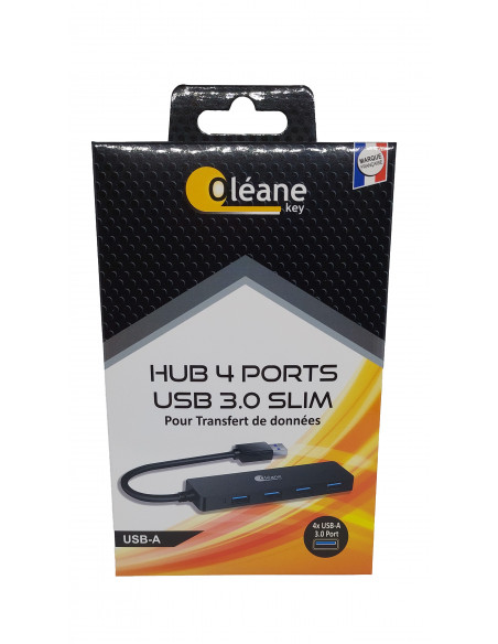 HUB 4 ports USB 3.0 slim USB Oléane key