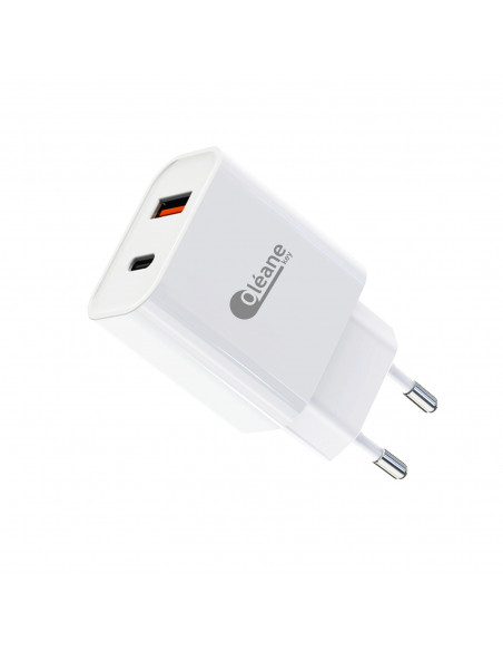 Chargeur 2 ports TYPE-C + USB Oléane Key