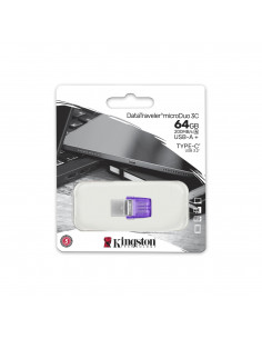 Kingston - DTDUO3C/64GB - DataTraveler - MicroDuo Clé USB - 64 Go
