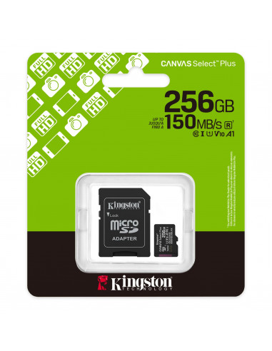 Carte mémoire Micro SDCS3 256 Go avec adaptateur SD