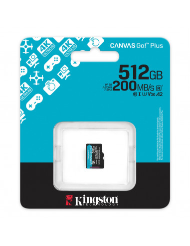 Carte mémoire Micro SDCG4 512 Go avec adaptateur SDXC