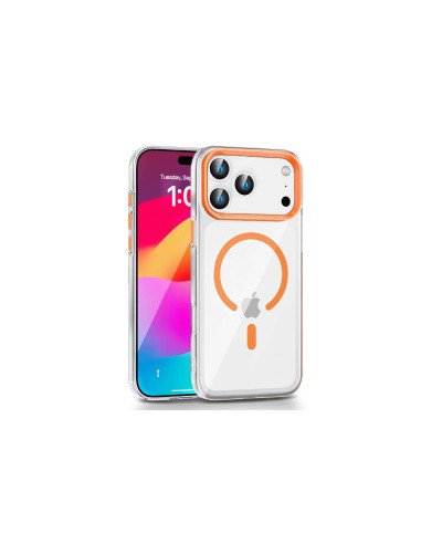 MAGSAFE Metal case pour iphone 17 PRoCosmic Orange