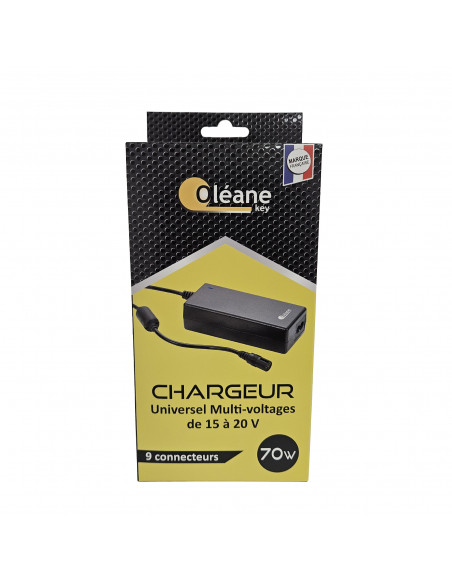 Chargeur Universel Multi-voltages 70W Noir Oléane key