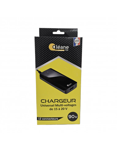 Chargeur Universel Multi-voltages 90W Noir Oléane key
