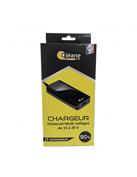 Chargeur Universel Multi-voltages 90W Noir Oléane key