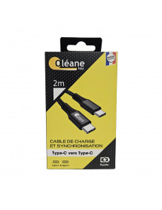 Câble de CHARGE et SYNCHRONISATION Type-C Type-C 2m Oléane key